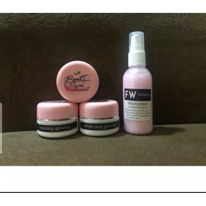 Paket Glowing Glow Whitening pagi malam sabun wajah face ori bpom krim farma dokter farmasi