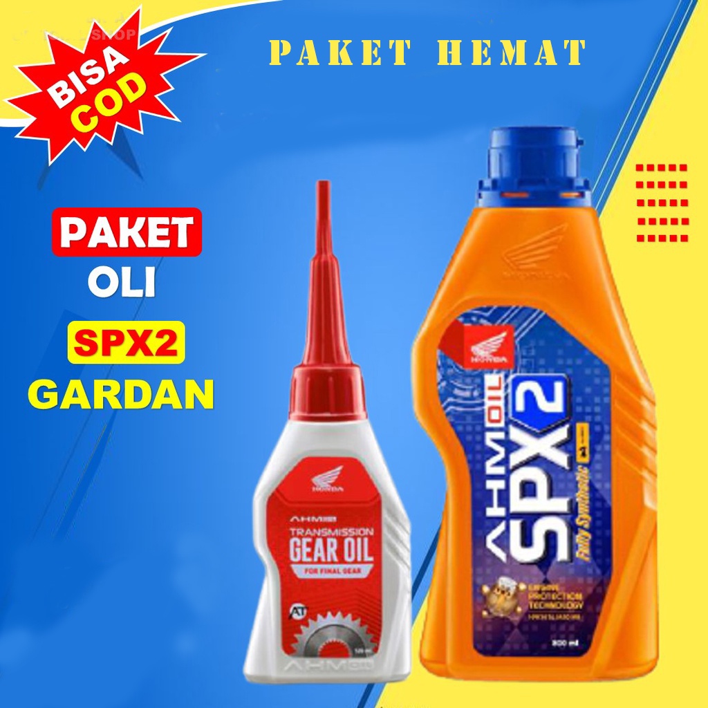 paket oli spx2 dan gardan ahm oli spx 2 Matic 800ml &amp; gardan ahm 120ml oli spx 2 matic ahm original