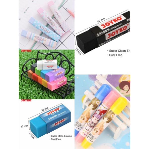 

Penghapus/Stip Joyko/joyco Panjang/pendek Putih/Hitam/Warna (1pc)