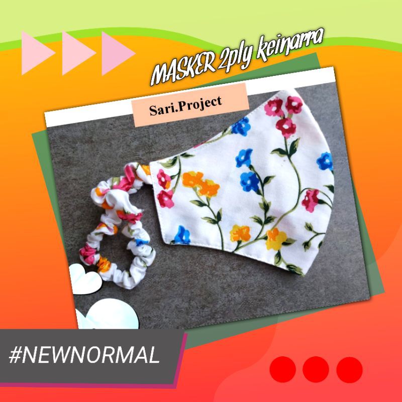 Masker hijab-masker hijab 3ply-masker hijab kain-masker hijab serut-masker hijab motif
