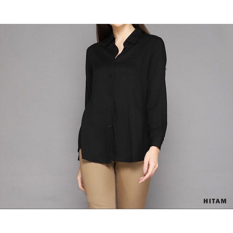 kemeja wanita polos rayon twill casual tangan skoder-1