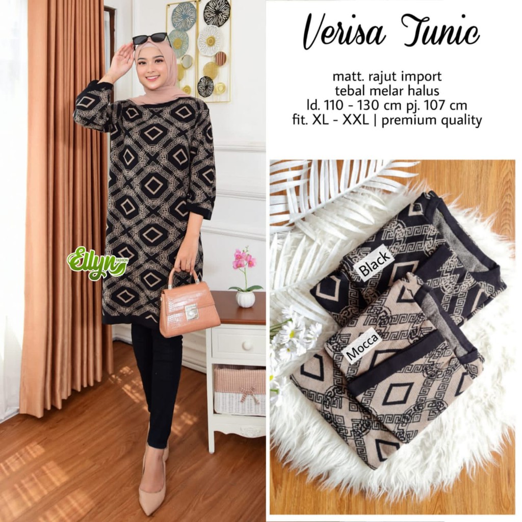 Verisa Tunik By Ellyn Tunik Rajut Panjang
