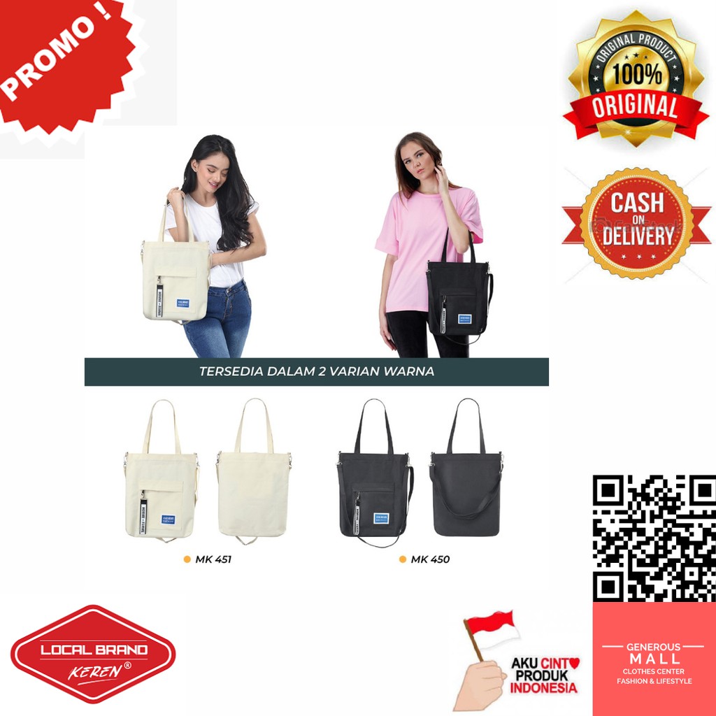Tas Totebag Wanita Miskha MK 450 Brand Lokal Original Murah