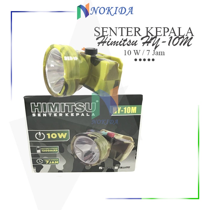 Nokida Senter Kepala Himitsu 10 Watt /lampu Emergency / Senter / Led / Lampu HY-10M