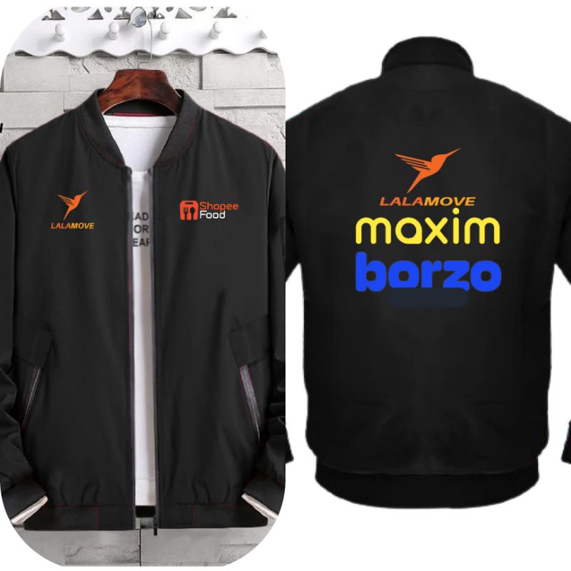 jaket keren pria wanita driv*gojek-maxim-gofood-grab*jaket bomber pria*jaket bomber wanita size L,XL