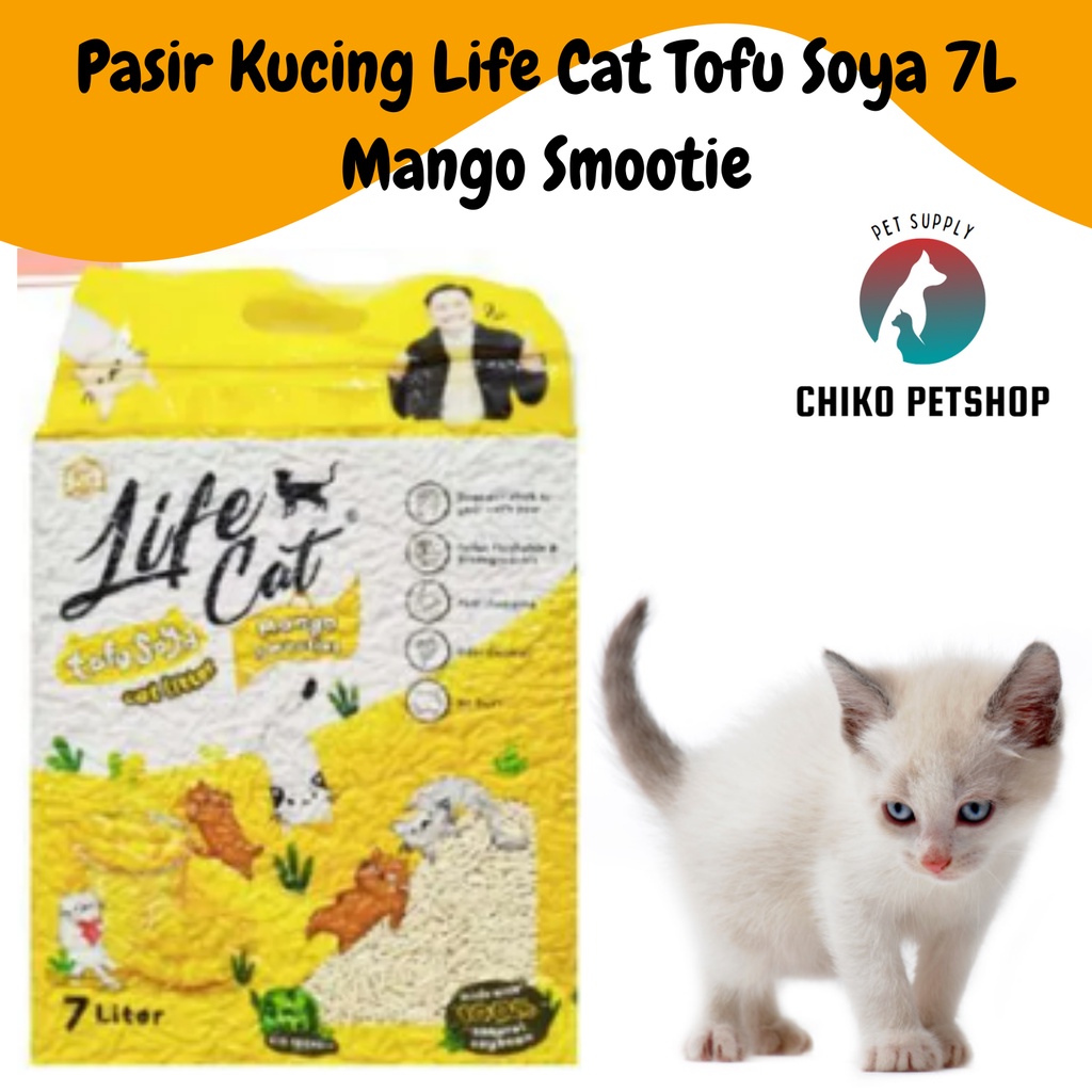 Pasir Kucing LIFE CAT Tofu Soya 7 Liter | TOFU 7 Lt