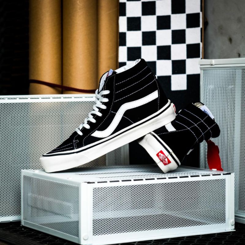 Vans SK8 Hi Style 38 DX Anaheim Factory “ Black White “