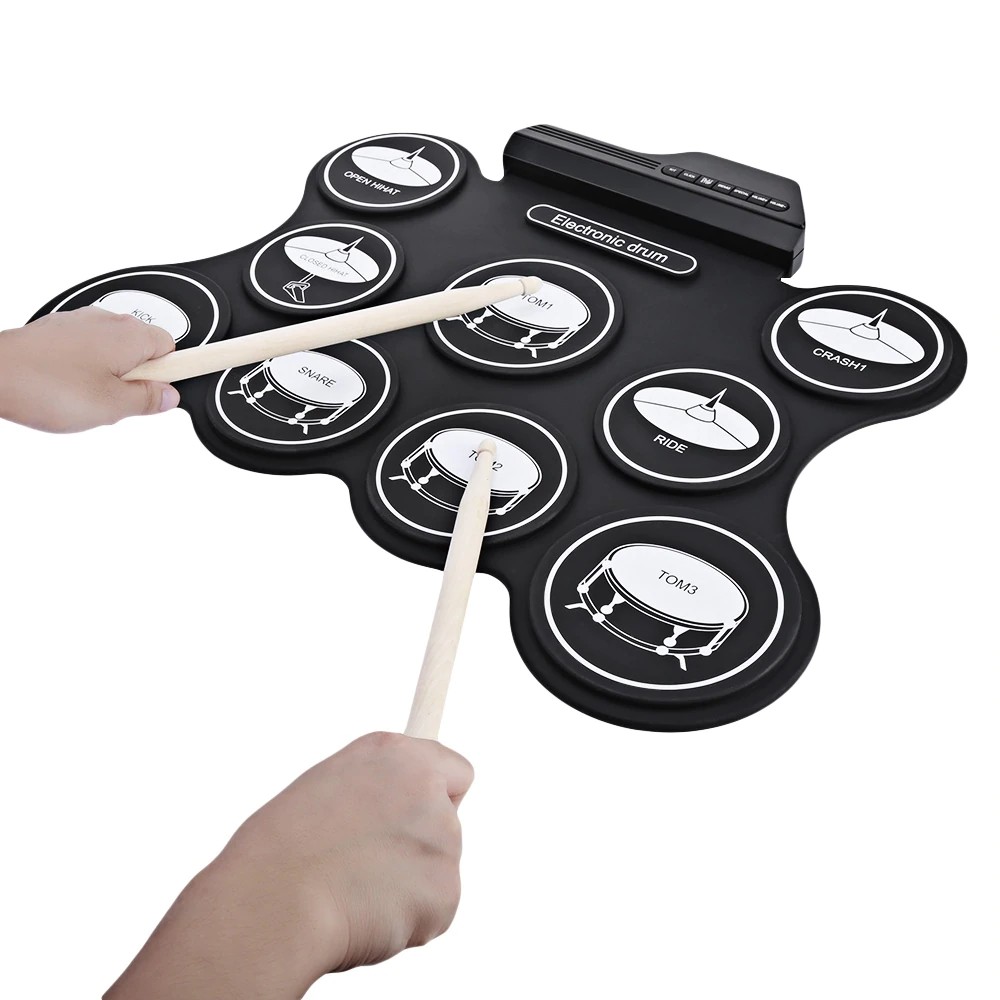 INDORETAIL | Portable USB Roll Up Drum Kit Silikon Drum Pads Aeofun G4009 Electronic Roll Up Drum