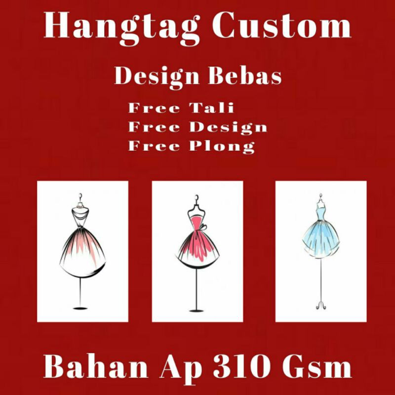 

hantag label hangtag murah semua ukuranfree tali/design