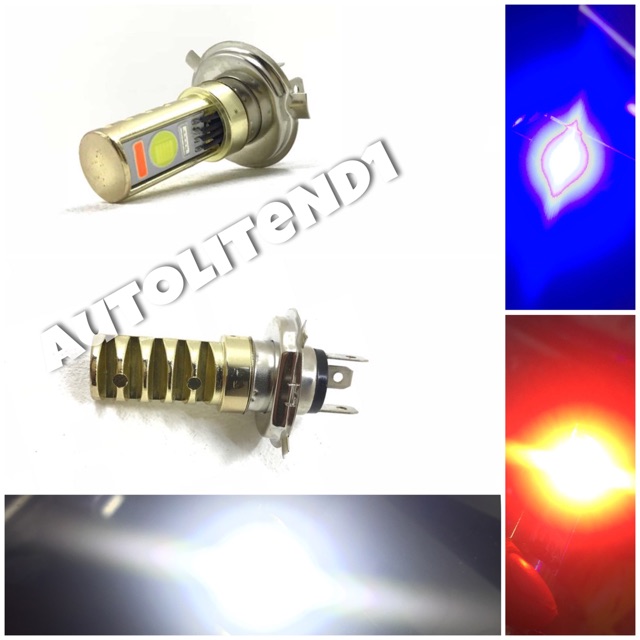 LED UTAMA MOTOR H4 3 warna CR7