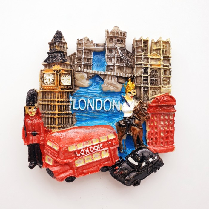 3D Fiber Souvenir Negara magnet Kulkas Tempelan kulkas London River