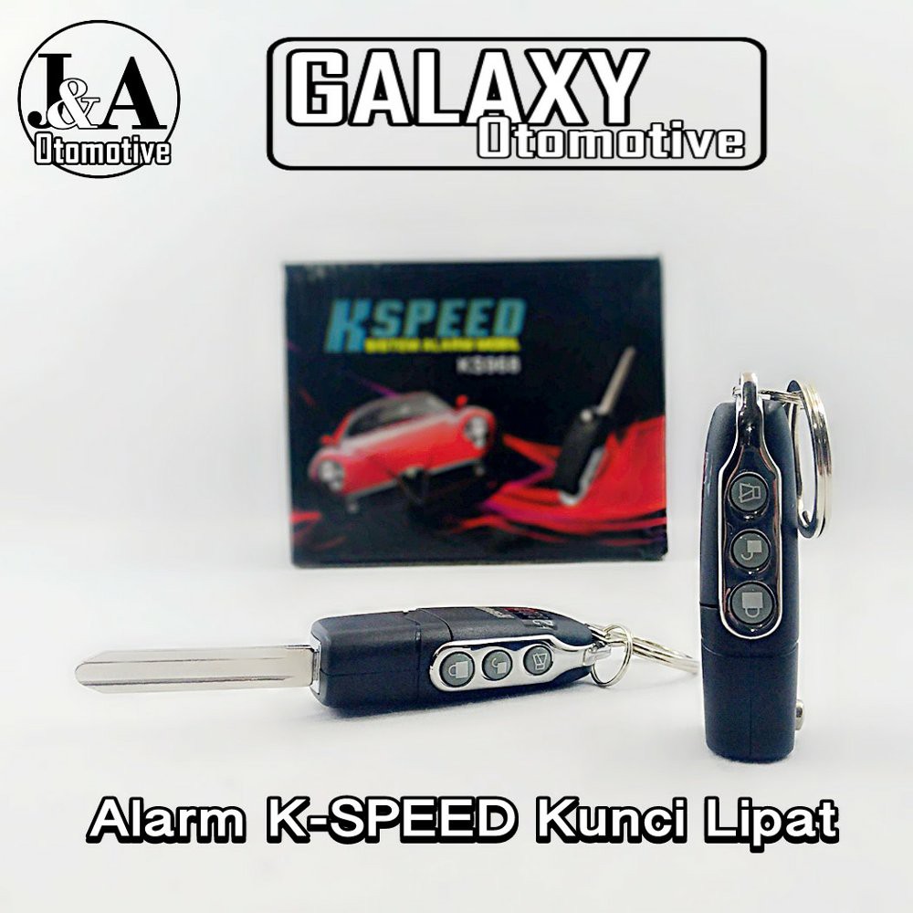 Alarm Mobil Universal  K Speed Remote Type Kunci Lipat Premium Class Terbaik