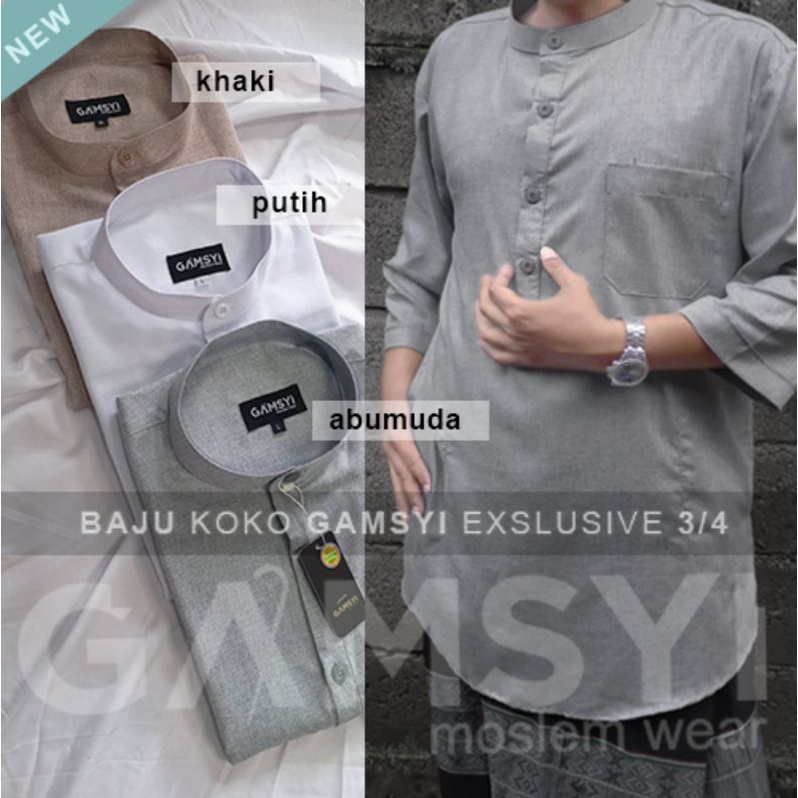 Baju Koko Kurta Dewasa Lengan Panjang Material Catton Adem Serap Keringat Baju Koko Lengan Panjang P