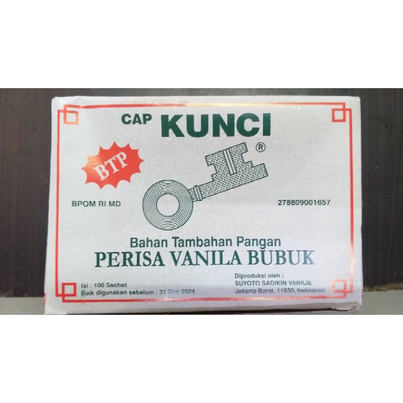 

vanila, vanile, vanilie perisa bubuk 1 box isi 100 pcs