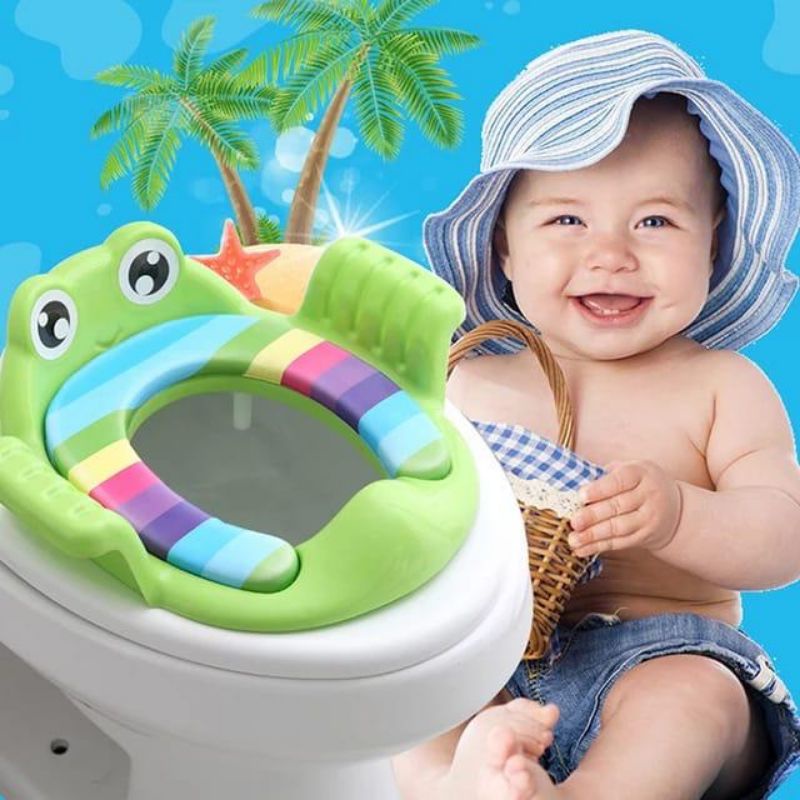 Dudukan toilet anak potty seat training ring closet with handle