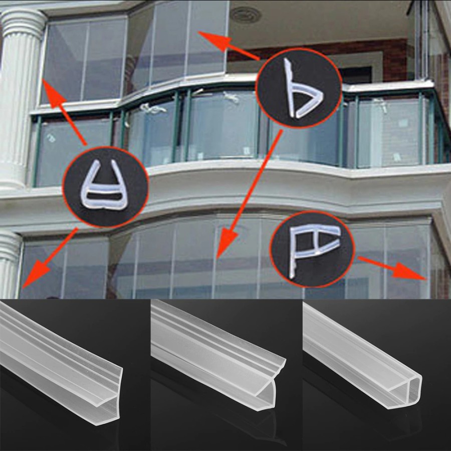 Lis Sela Pintu Silicone Rubber Door Sealing Strip Bottom Seal - TP40 - Transparent