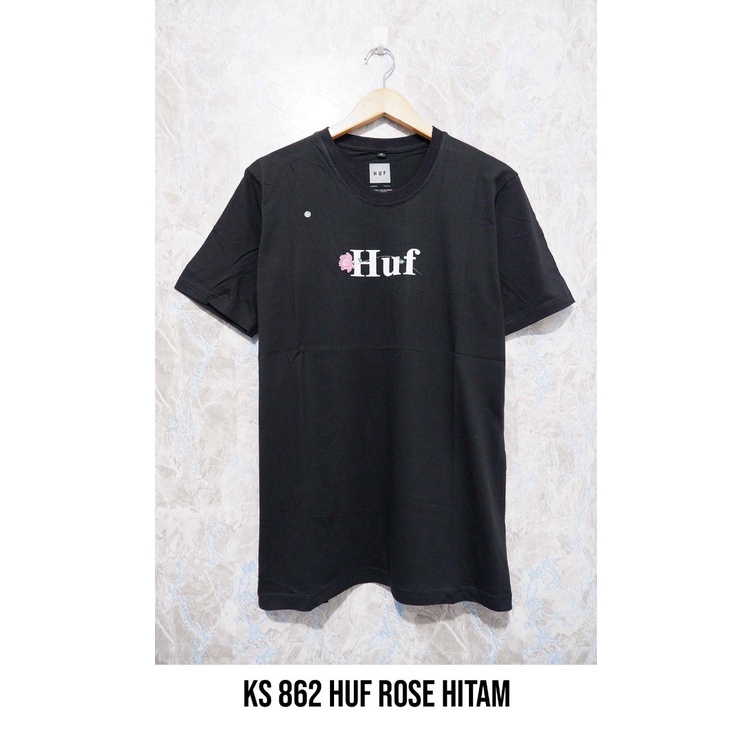 BAJU KAOS HUF UNISEX ORIGINAL PREMIUM HITAM new catalog