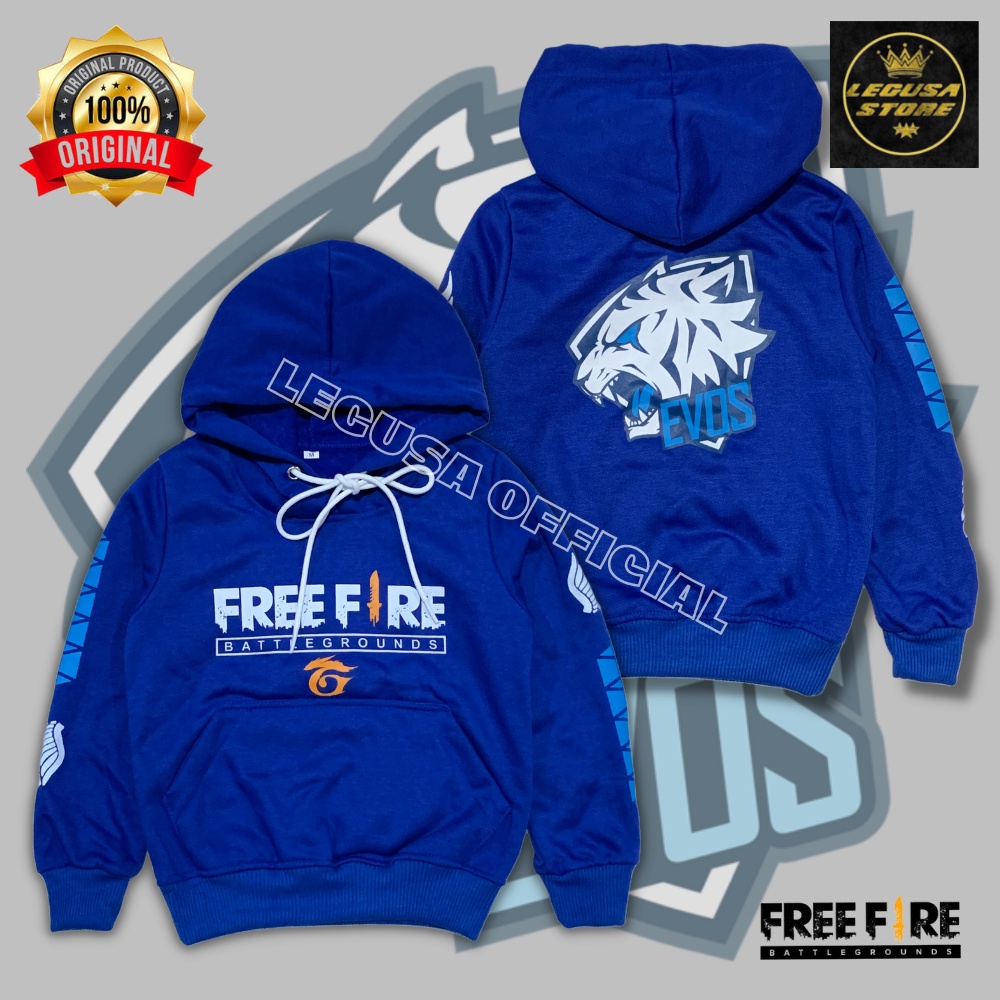 Jaket Sweater Hoodie Anak Free Fire Evos / Sweater Heroic Angel Free Fire