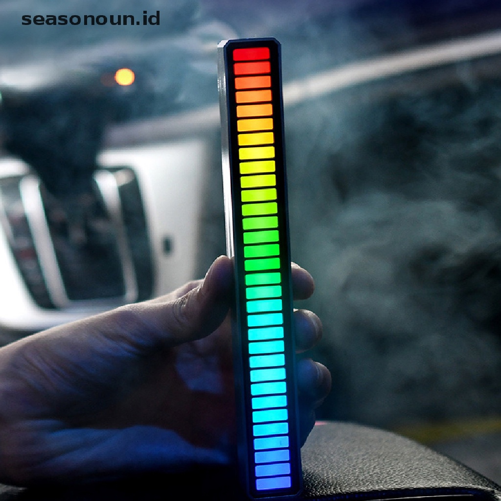 【seasonoun】 RGB Music Sound Control Pickup Rhythm Atmosphere Night Light For Home Decoration .