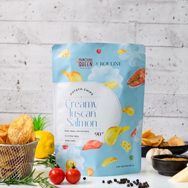 

Creamy Tuscan Salmon Potato Chips Munching Queen