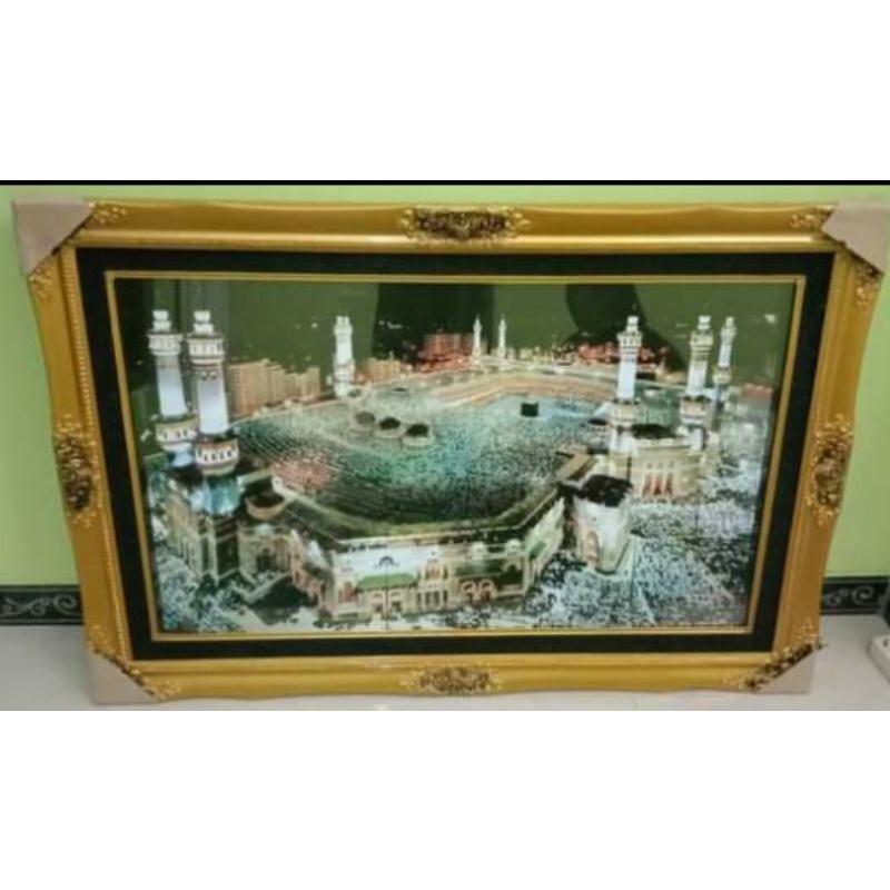 kaligrafi mekkah kabah lampu adzan + murotal 30 juzz