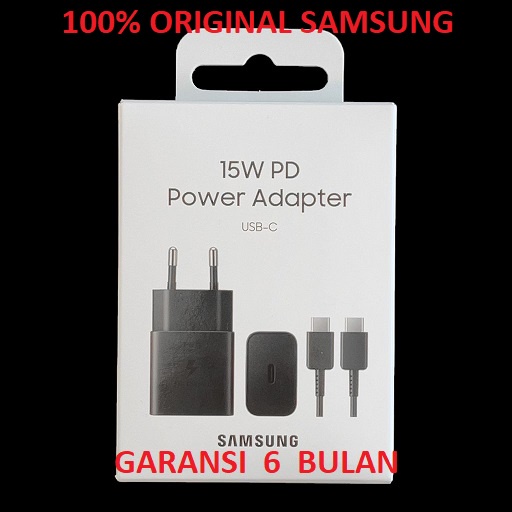 SAMSUNG Charger 15W PD Power Adapter USB-C Cable Original EP-T1510XB