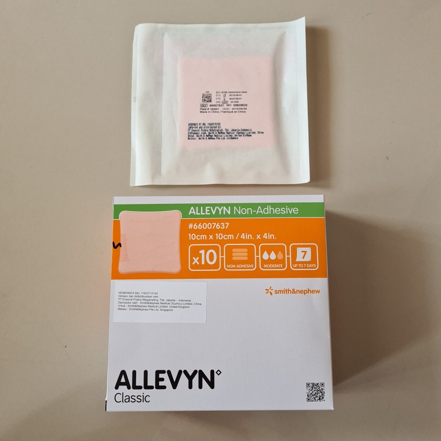 ALLEVYN NON ADHESIVE 10cm x 10cm / Perban Luka Decubitus 10cmx 10 cm / Allevin 10x10