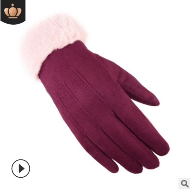 IMPORT WOMAN MAN WINTER GLOVES SUEDE SARUNG TANGAN PRIA WANITA MUSIM DINGIN