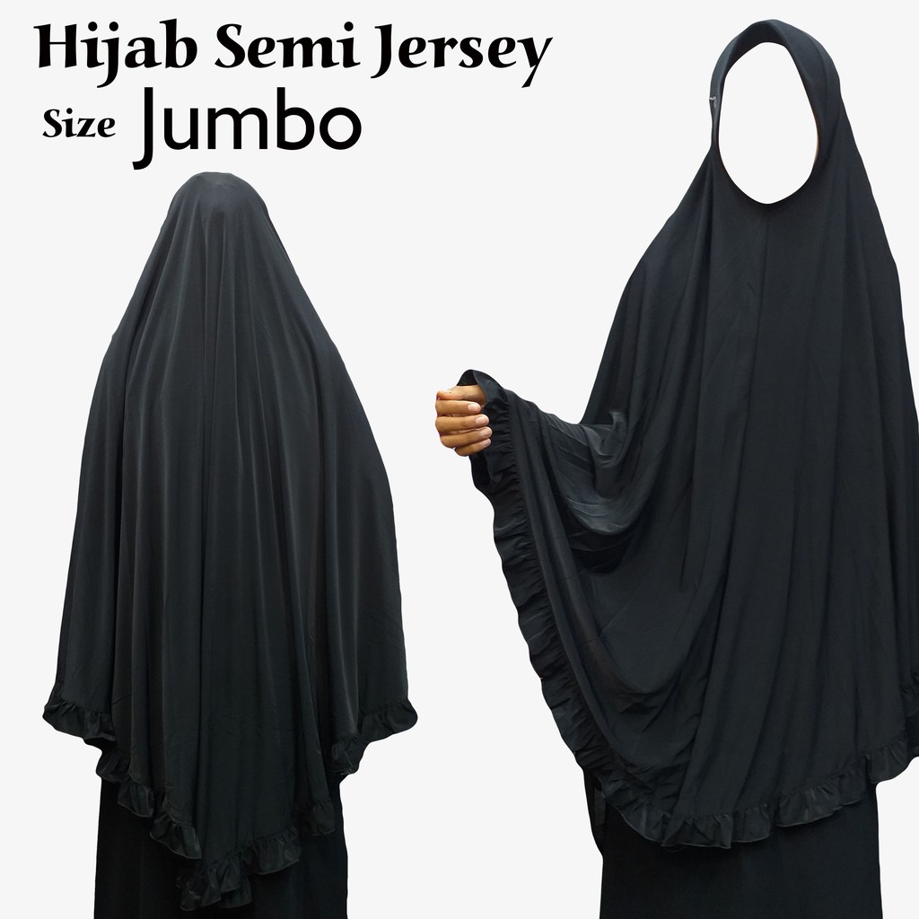 Hijab Jumbo Semi Jersey Kerudung Jumbo