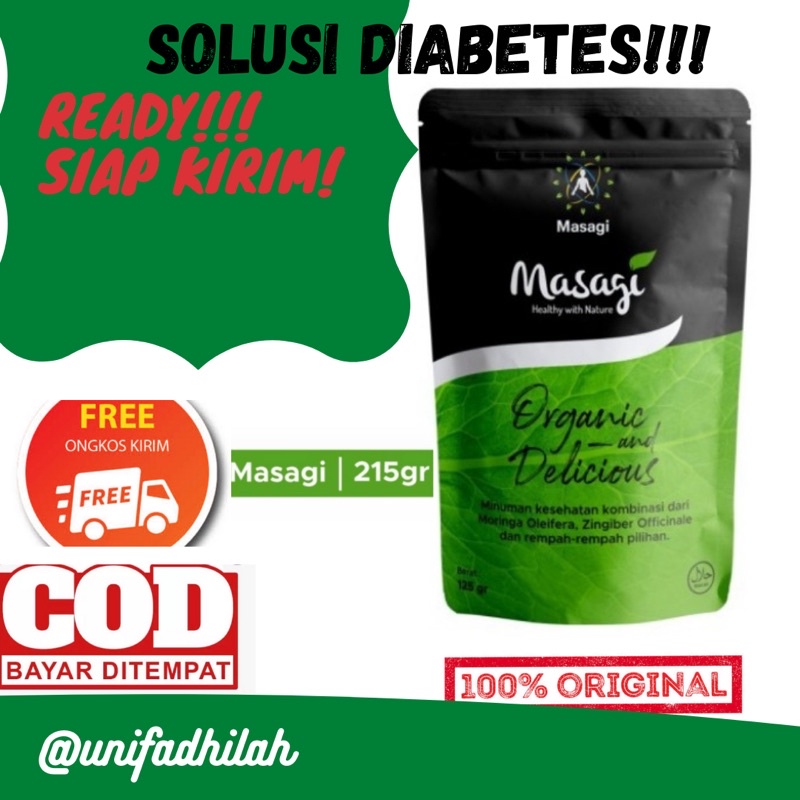 Masagi Pouch 215gr 215 gram Obat Herbal Diabetes Melitus Kering Basah Original