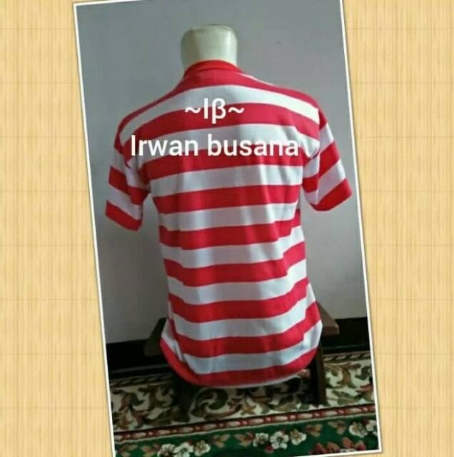 Baju madura dewasa/atasan kaos madura belang2 size L