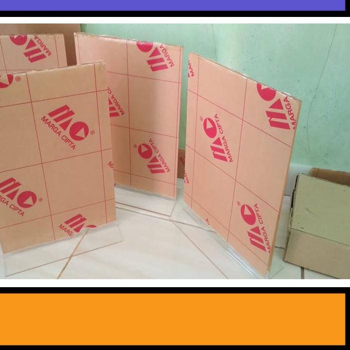 

➾ Display Daftar Menu Bahan Acrylic Ukuran A4 Bentuk L atau bentuk T ☺