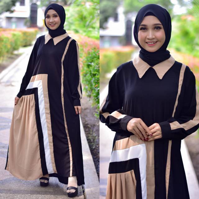 Abaya Gamis Hitam Fashion Muslim Arab Syari Dubay Turkey Moza By Safryna Grosir Abaya