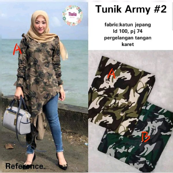 TERUPDATE Baju Atasan Wanita Army - Baju Wanita Tunik Armi BL TERMURAH
