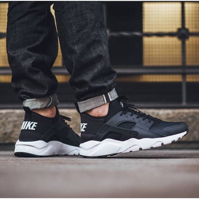 Nike Air Huarache Ultra Black White Premium Original / sepatu nike