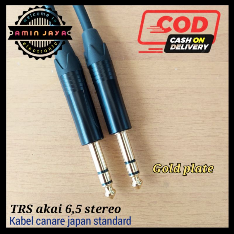 Kabel jack TRS akai stereo 6,5 mm kabel jack berkualitas