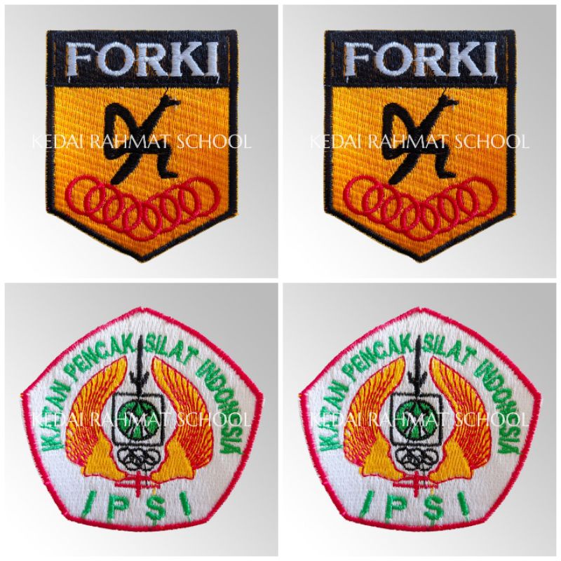 Jual Logo Badge Bordir Patch Forki Ipsi Full Bordir Komputer Shopee Indonesia