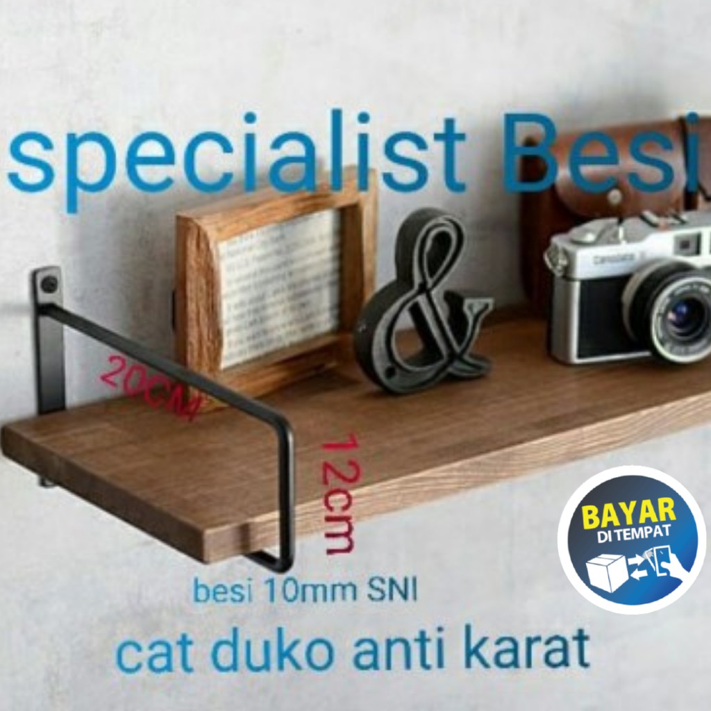 Siku Plat Besi Rak Bracket Dinding Siku Rak Ambalan Rak Siku Penyangga Rak aiku Gantung Didinding