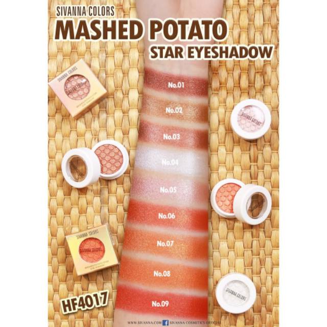 SIVANNA COLORS Mashed Potato Star Eye Shadow #HF4017 Thailand / Eyeshadow / Metalic / Glowing