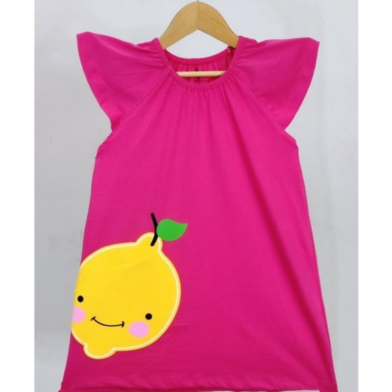 Dress Fruit Dress Anak Smilee Daster Anak Bahan Kaos Size 12345 T