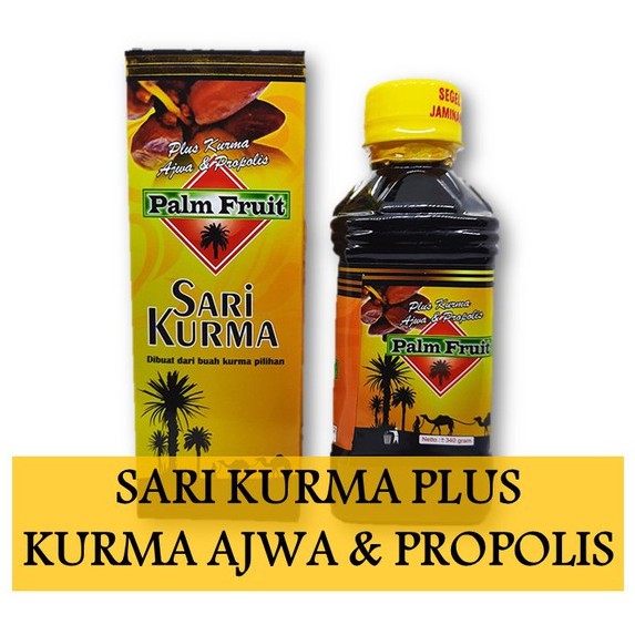 

SARI KURMA PALM FRUIT PLUS KURMA AJWA DAN PROPOLIS 340 GRAM