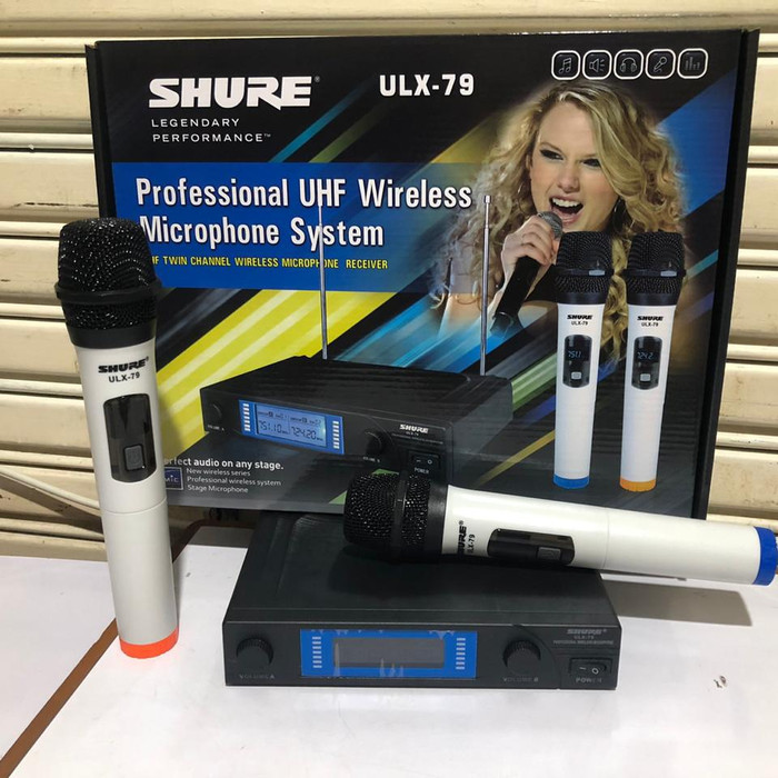 MIC WIRELESS SHURE ULX-79 KUALITAS TERBAIK (2 mic handle )