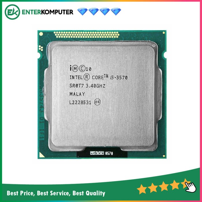 Processor Intel Core i5-3570 3.4Ghz Cache 6MB [Tray] Socket LGA 1155