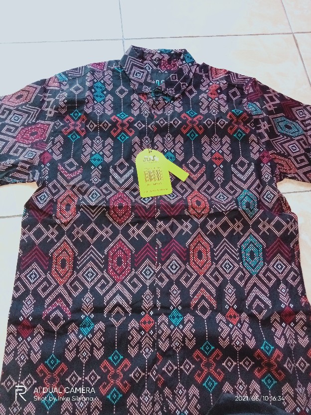 [ready Big Size] Babedo Kemeja Batik Pria Slim Fit Motif Songket Minang Premium Lengan Pendek