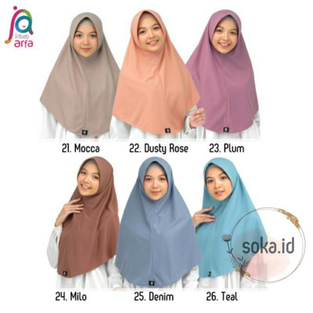 Jilbab Arfa / Afra Jilbab Amira Bergo Instan Remaja Bergo Sekolah Pet Antem Anti Tembem Bergo Kaos