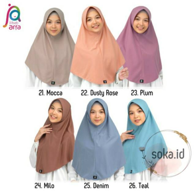 Jilbab Afra ( Jilbab Arfa ) Bergo Amira Pet Antem Size M - Size L- Jilbab Instan Bahan Kaos, Adem, Lembut &amp; Nyaman