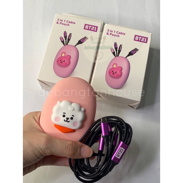 [READY] BT21 Cable Pouch 3in1 Official