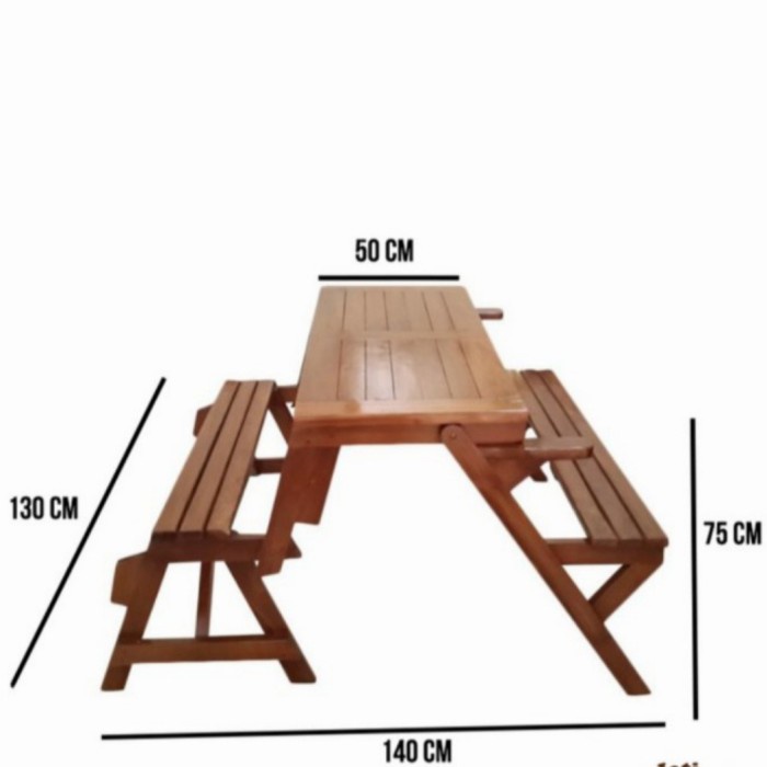 Kursi Kayu - Kursi & Meja Lipat, Bangku Kayu Jati Untuk Cafe , Kursi Taman Lipat