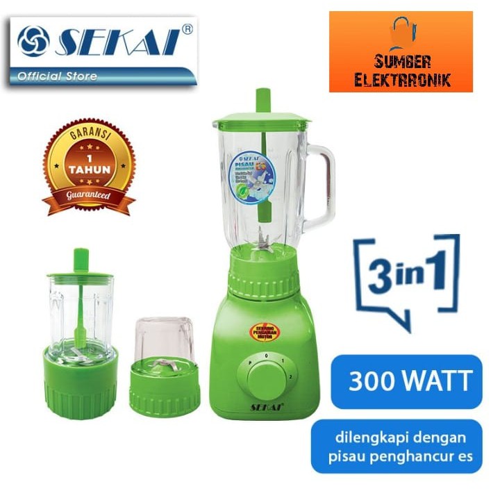 Sekai BL-752GL Blender - Hijau/putih