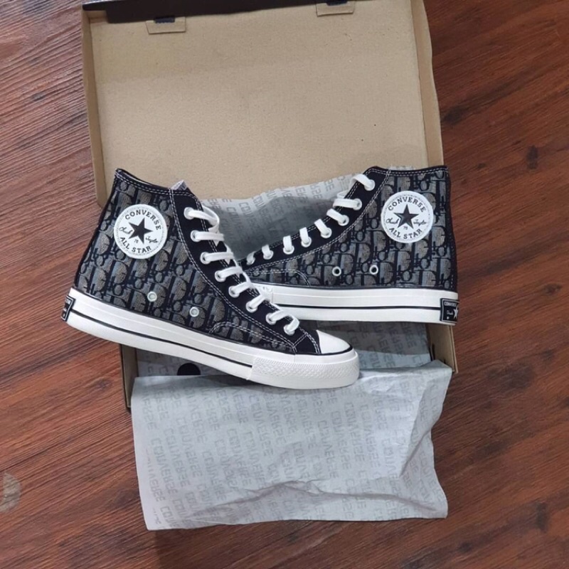 Converse 70s High x Dior Black White